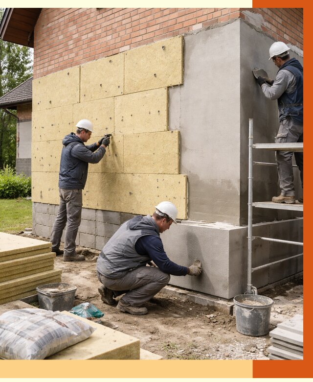 Утепление частного дома в зиме под ключ от 7671 руб/м2 — недорого | ТепломастерЗма