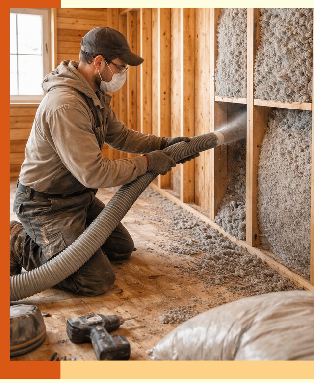 Утепление дачного дома эковатой в зиме — быстро и надёжно