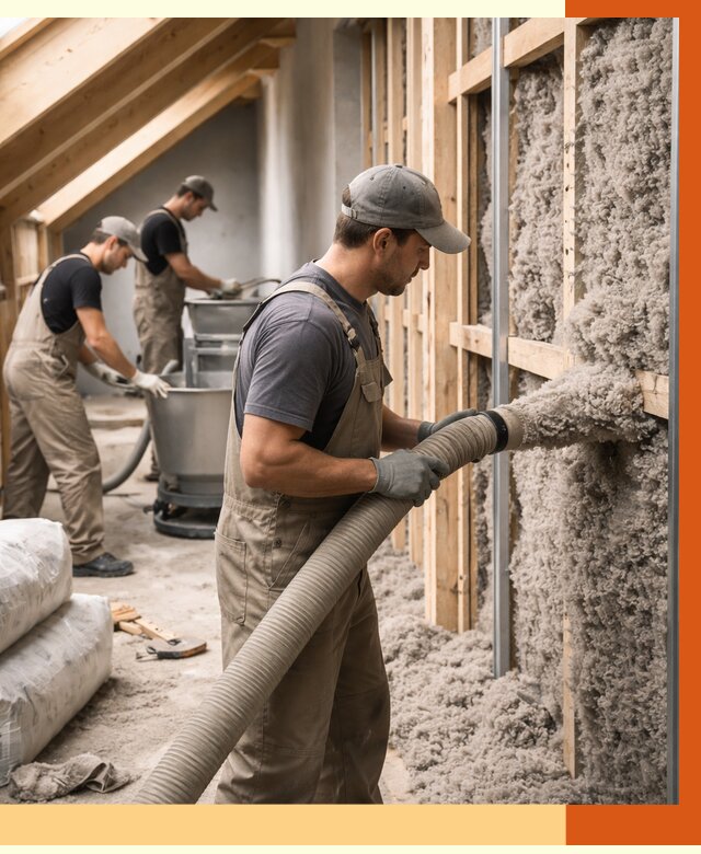 Утепление таунхауса эковатой в зиме от 2250 руб./м² — монтаж и задувка | ТепломастерЗма