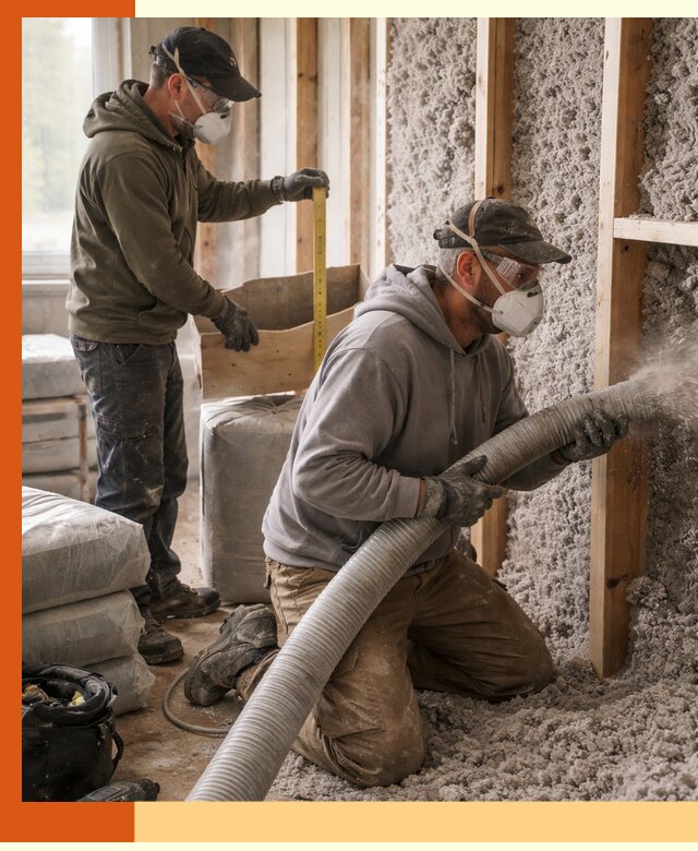 Утепление таунхауса эковатой в зиме для максимально теплых стен