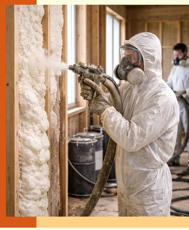 Утепление каркасного дома пенополиуретаном в зиме