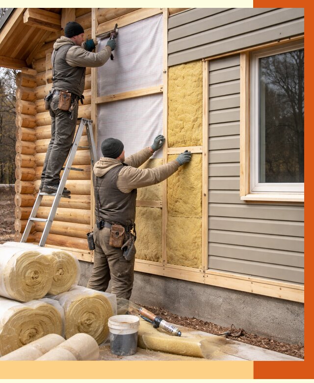 Утепление деревянного дома в зиме от 6341 руб./м2 — заказать работы | ТепломастерЗма