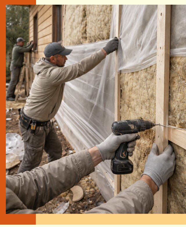 Утепление дома из бруса в зиме качественно и долговечно
