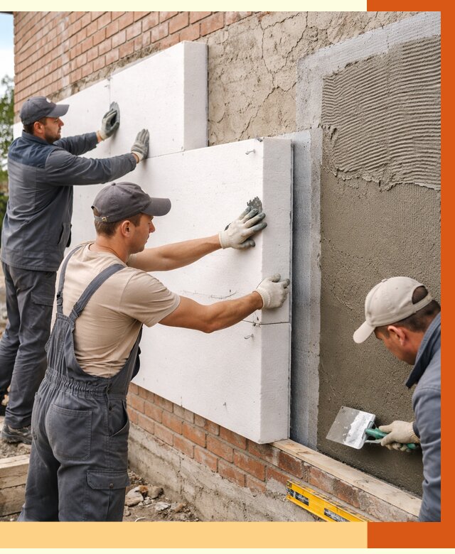 Утепление кирпичного дома в зиме от 4296 руб. под ключ | ТепломастерЗма