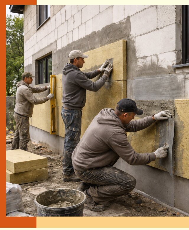Утепление дома из газобетона в зиме качественно и долговечно