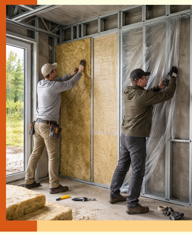 Утепление дома из ЛСТК в зиме с гарантией качества и эффективности