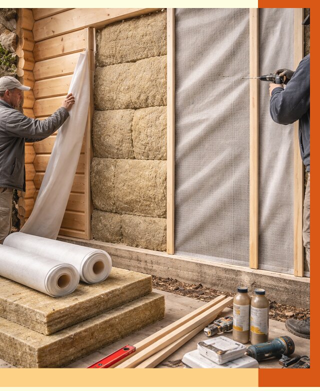 Утепление дома из минибруса в зиме от 4603 руб/м2 — заказать профессионально | ТепломастерЗма