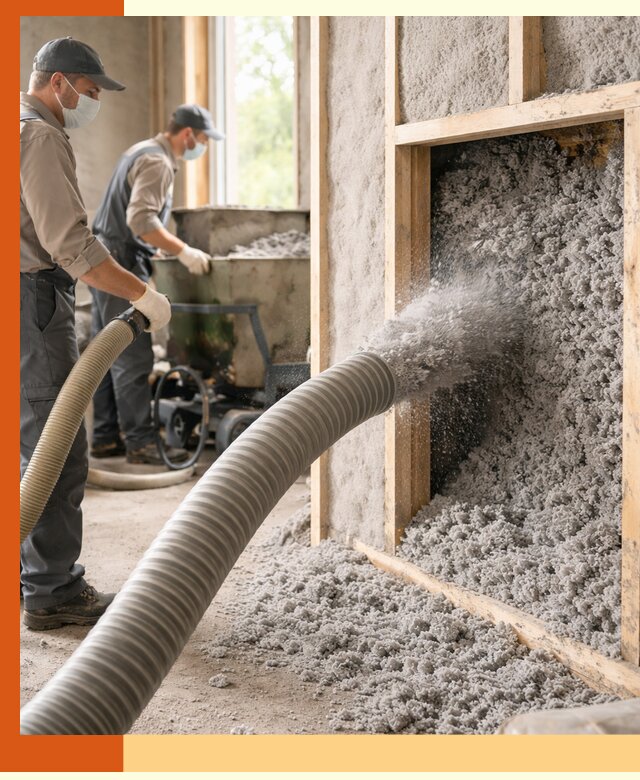 Утепление коттеджа эковатой в зиме с гарантией качества