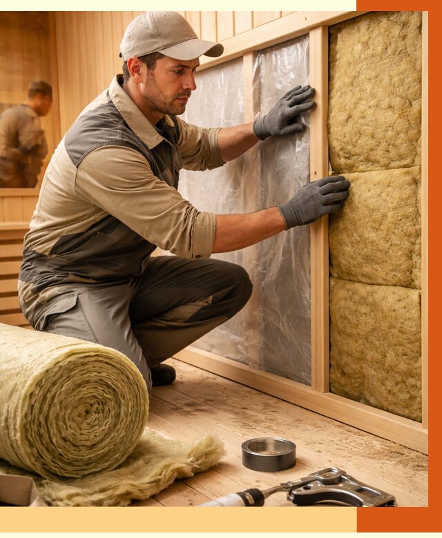 Утепление сауны изнутри в зиме от 6648 руб. за м2 | ППУ, под ключ — ТепломастерЗма