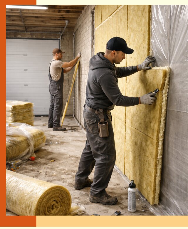 Утепление гаража под ключ в зиме — все виды теплоизоляции