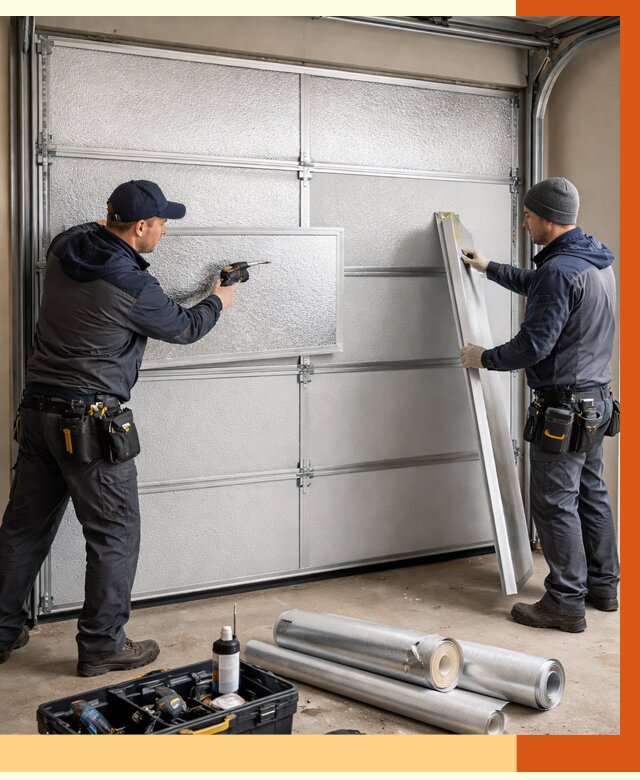 Утепление гаражных ворот в зиме от 8029 руб/м2 — надежно и быстро | ТепломастерЗма