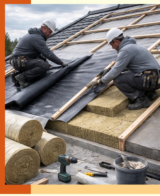 Утепление крыши снаружи в зиме: профессиональная теплоизоляция