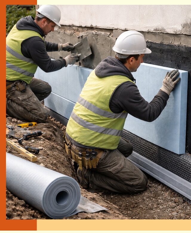 Утепление фундамента снаружи в зиме — профессиональная теплоизоляция