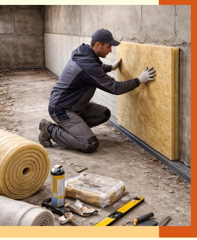 Утепление фундамента изнутри в зиме от 4296 руб./м2 — работы под ключ | ТепломастерЗма