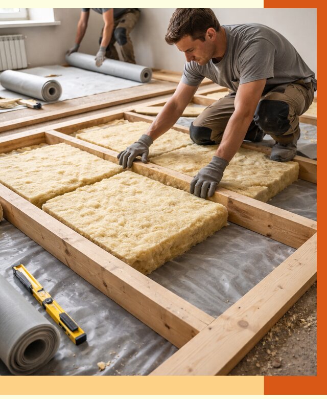 Утепление деревянного пола в зиме от 1534 руб./м2 под ключ | ТепломастерЗма