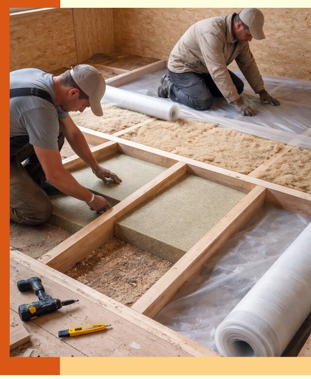 Профессиональное утепление деревянного пола в зиме