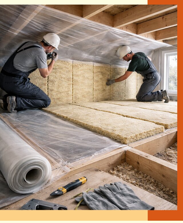 Утепление перекрытий в зиме от 2915 руб/м2 — утепление межэтажных и чердачных | ТепломастерЗма