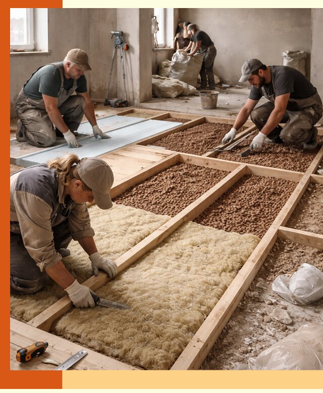 Утепление перекрытий жилых и промышленных зданий в зиме