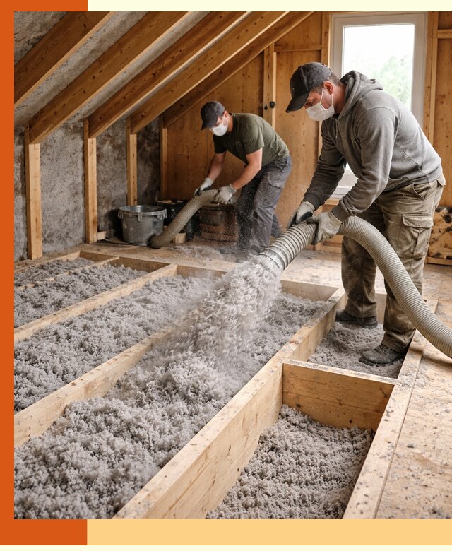 Утепление мансарды эковатой в зиме с гарантией качества