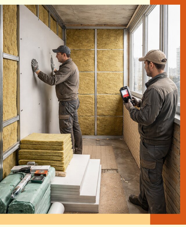 Утепление балкона в Зиме от 4603 руб. под ключ | ТепломастерЗма