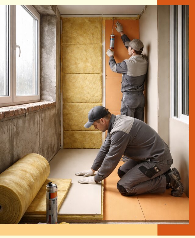 Утепление лоджии под ключ в зиме от 6648 руб/м2 — комплексное решение | ТепломастерЗма