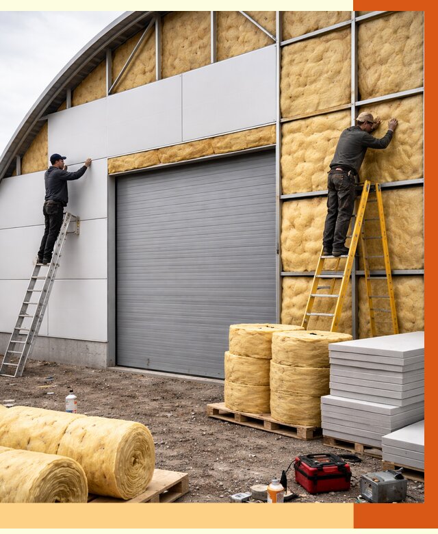 Утепление ангара пенополиуретаном в зиме от 7364 руб./м² — комплекс от ТепломастерЗма