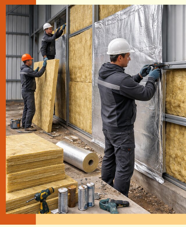 Утепление металлического ангара профессионально в зиме