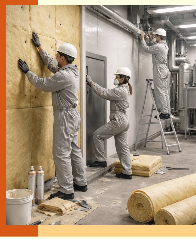 Утепление пищевого цеха под ключ в зиме