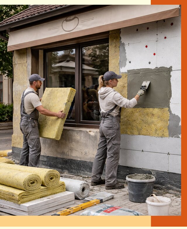 Утепление кафе в зиме от 4296 руб/м2 — комплексно под ключ | ТепломастерЗма