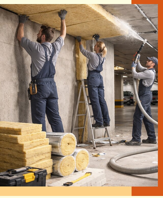 Утепление паркинга в зиме от 6955 руб./м2 — работы под ключ | ТепломастерЗма