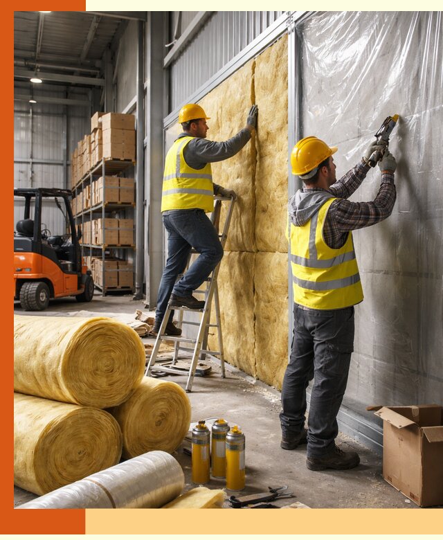 Утепление склада с техникой в зиме под ключ