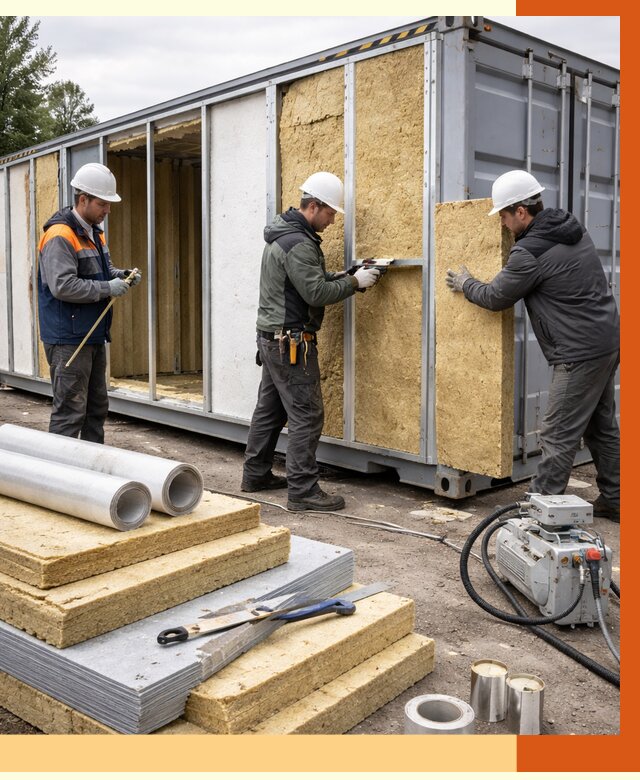 Утепление морского контейнера в зиме от 3836 руб. под ключ | ТепломастерЗма