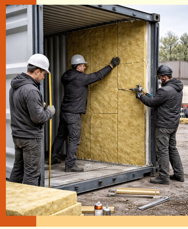 Утепление морского контейнера в зиме: надежная теплоизоляция и защита