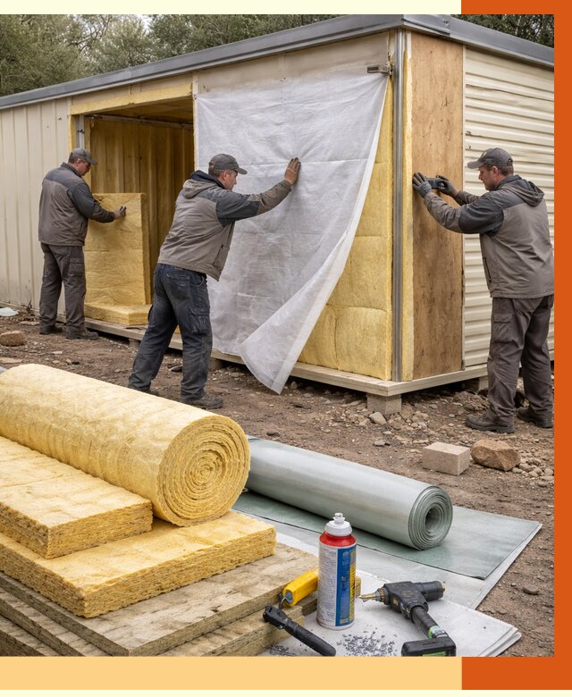 Утепление строительной бытовки в зиме от 12785 руб. под ключ | ТепломастерЗма