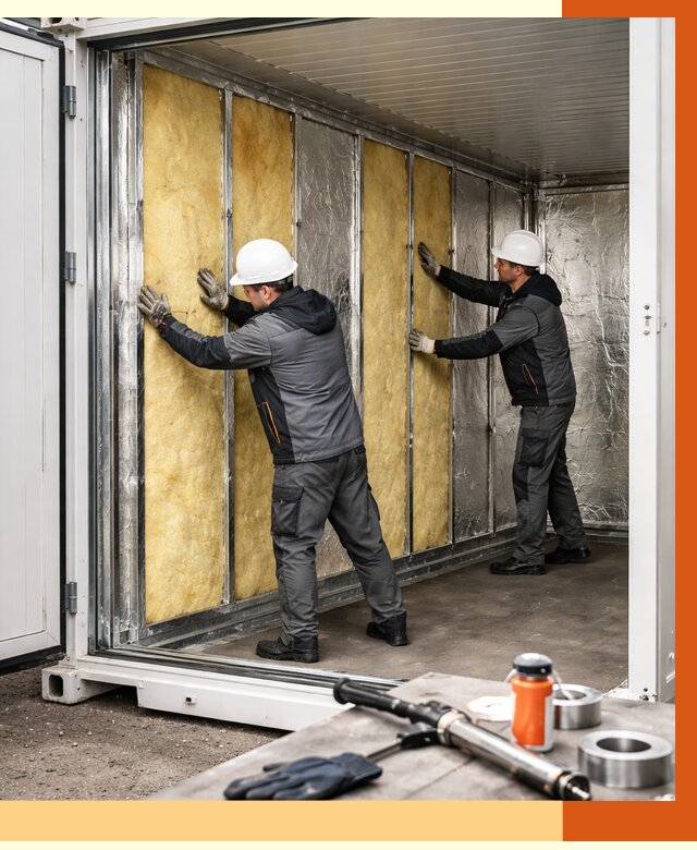 Утепление рефрижераторного контейнера в зиме от 46026 руб./м² | ТепломастерЗма