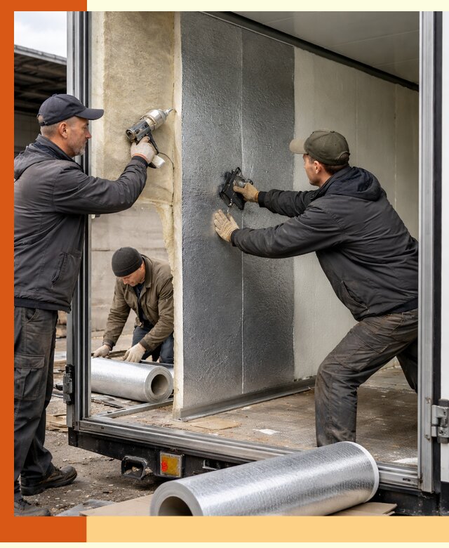 Утепление холодильного кузова в зиме — монтаж и теплоизоляция