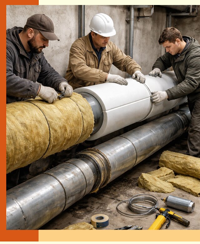 Утепление трубопровода в зиме с гарантией энергоэффективности