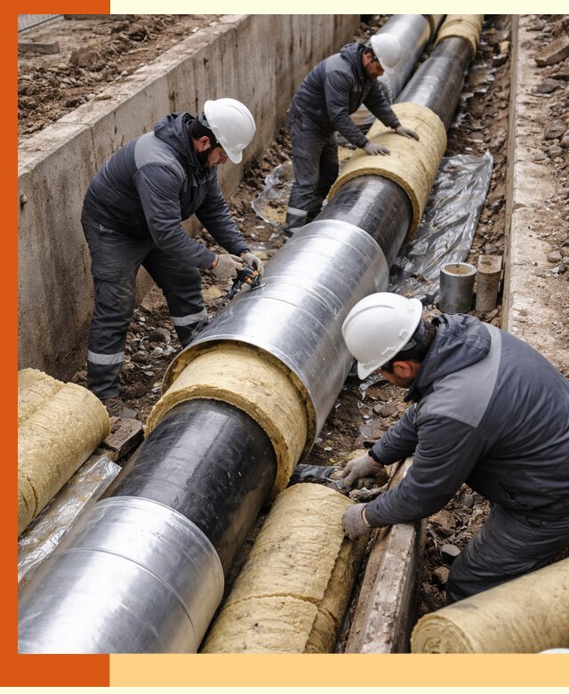 Утепление теплотрассы в зиме: утеплительные работы и материалы