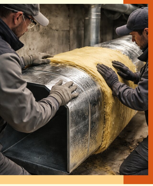 Утепление воздуховодов в зиме от 4296 руб. — теплоизоляция вентиляции | ТепломастерЗма