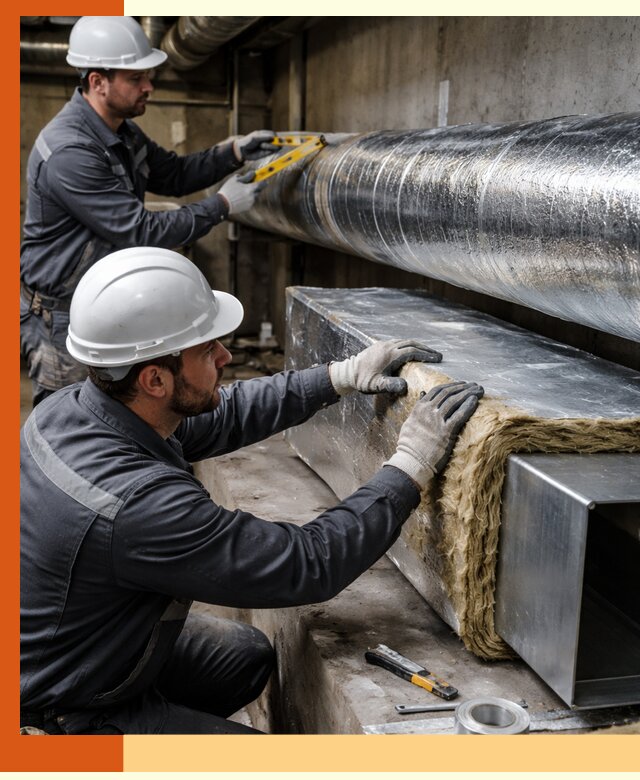 Профессиональное утепление воздуховодов и теплоизоляция в зиме