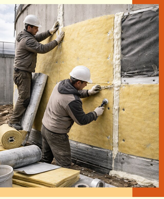 Утепление резервуара в зиме от 28127 руб/м2 — монтаж ППУ и комплекс под ключ | ТепломастерЗма