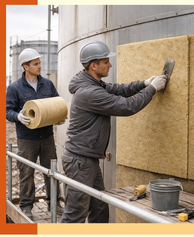 Профессиональное утепление резервуара и теплоизоляция в зиме