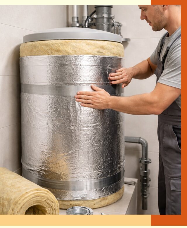 Утепление бойлера в зиме от 4603 руб. под ключ | Утепление ППУ | ТепломастерЗма