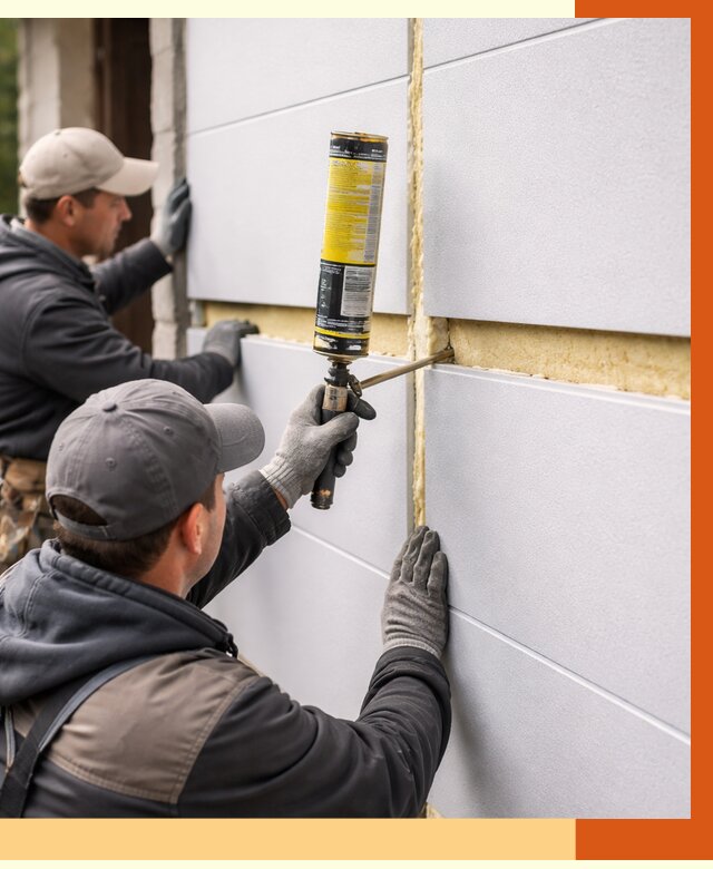 Утепление сэндвич панелей ППУ в зиме от 4296 руб. за м2 | ТепломастерЗма