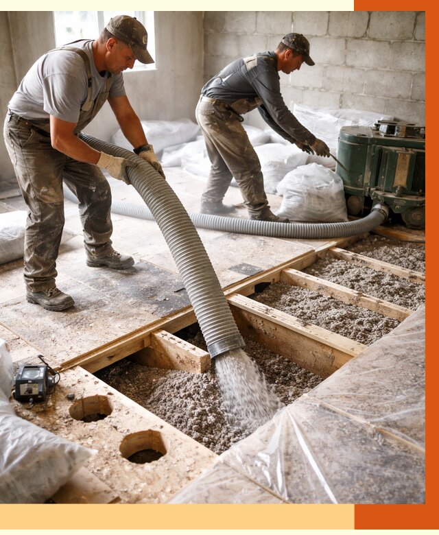 Заполнение пустот перекрытий в зиме от 4603 руб. под ключ | ТепломастерЗма