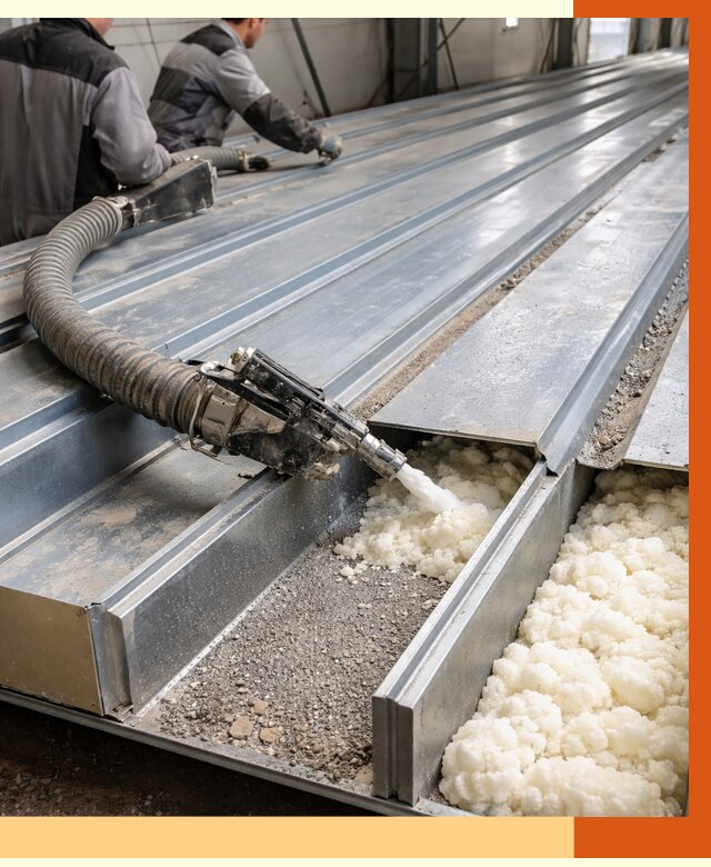 Заполнение пустот кровельных панелей в зиме от 7364 руб. под ключ | ТепломастерЗма