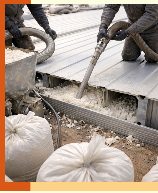 Заполнение пустот кровельных панелей пенными и мокрыми герметиками в зиме