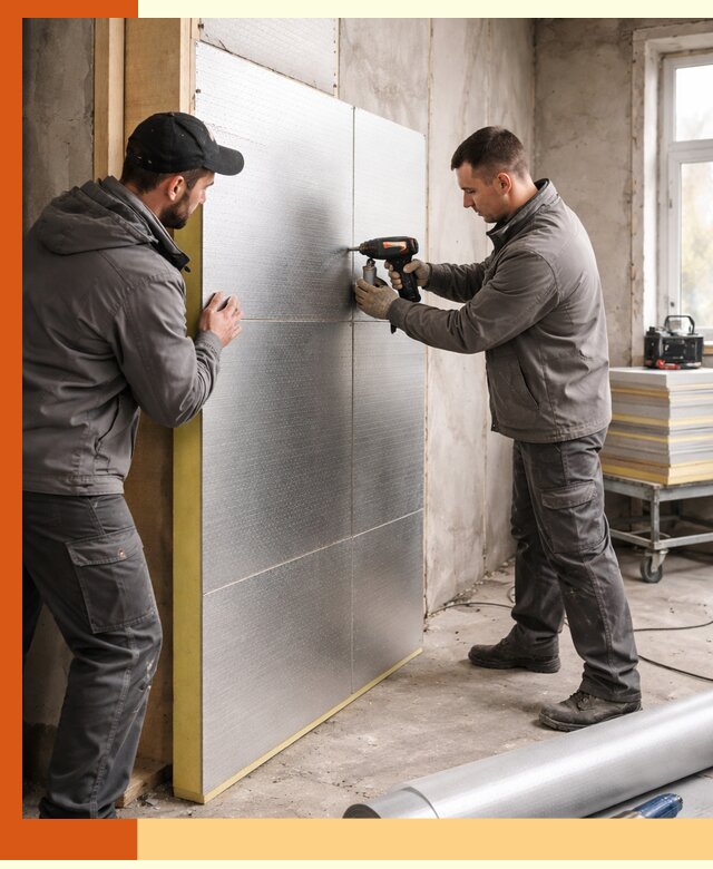 Утепление PIR панелями домов и зданий в зиме