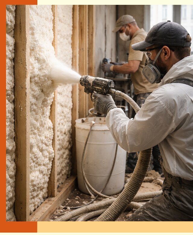 Утепление пеноизолом жилых и коммерческих объектов в зиме