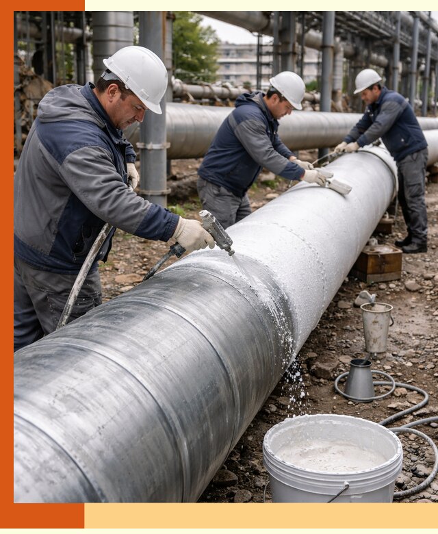 Утепление теплотрассы жидкой теплоизоляцией в зиме